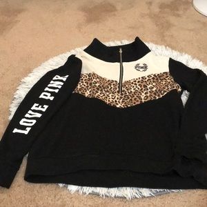 Cheetah Quarter Zip From Pink